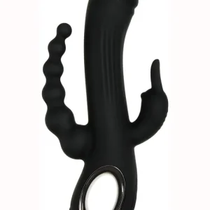 Trifecta Rechargeable Silicone Rabbit Vibrator Certified