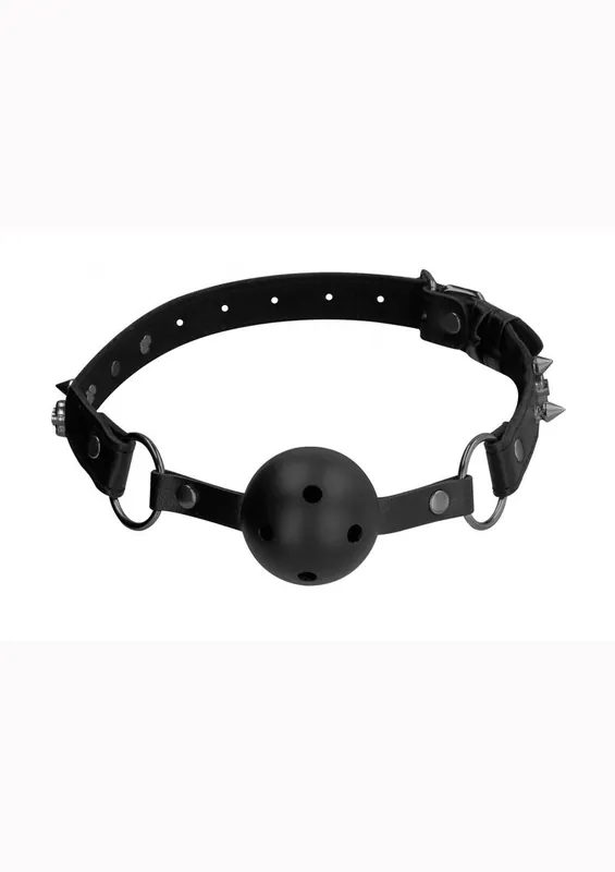 Price Cut Ouch! Skulls and Bones Breathable Ball Gag Leather