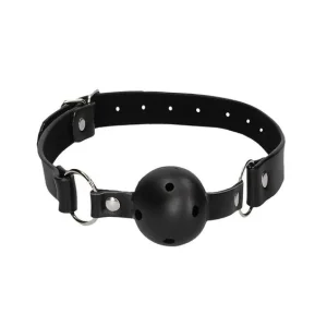 Ouch! Breathable Ball Gag with Nipple Clamps Professional Grade