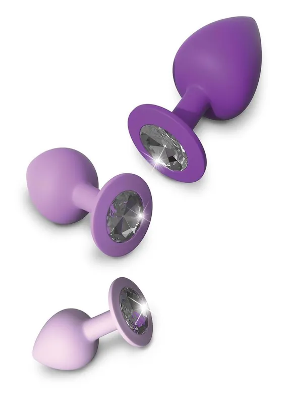 Free Returns Fantasy For Her Her Little Gems Trainer Set Anal Kit 3 Training Size Plugs Waterproof Silicone