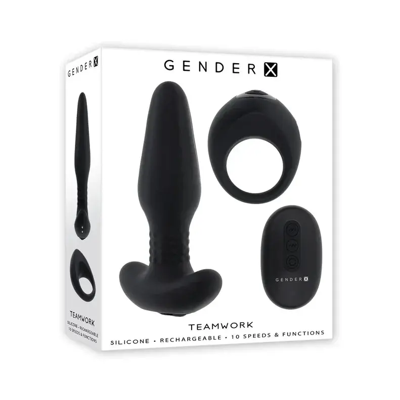 Gender X Teamwork Rechargeable Silicone Anal Plug with Remote Control Buy Today