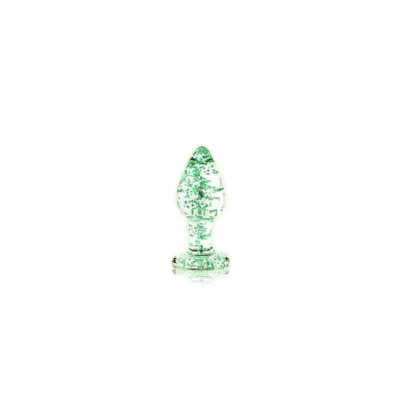 Ouch! Glow in the Dark Glass Anal Plug Direct From Manufacturer