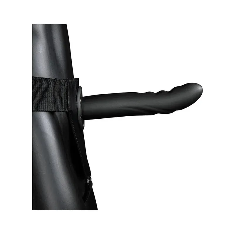 Ouch! Textured Curved 8 in. Hollow Strap-On Worldwide Shipping