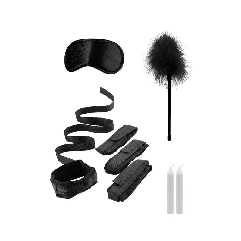 Ouch! Black & White Bed Bindings Restraint Kit Clearance