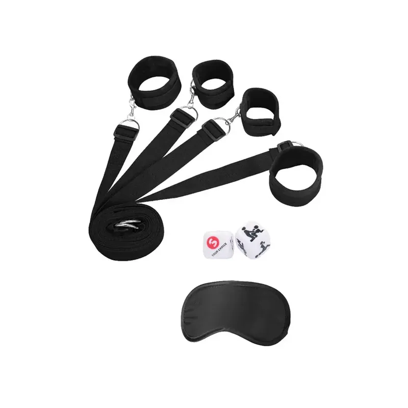 Ouch! Black & White Bed Bindings Restraint System Mega Sale