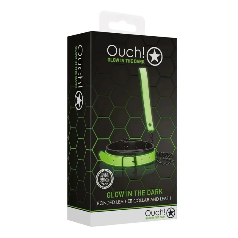 Ouch! Glow in the Dark Collar and Leash Set Neon Green Top Pick
