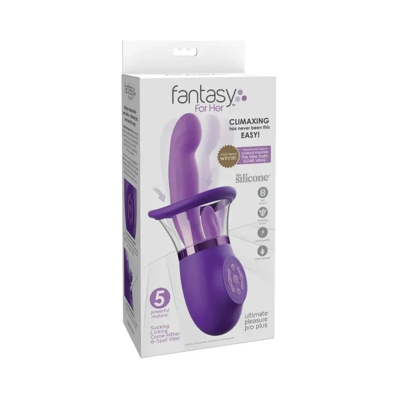 Fantasy for Her Ultimate Pleasure Pro Plus Rechargeable Vibrator with a Clitoral Stimulator Worldwide Shipping