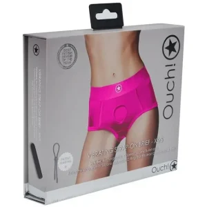 Worldwide Shipping Ouch! Vibrating Strap-On Brief with Rechargeable Bullet