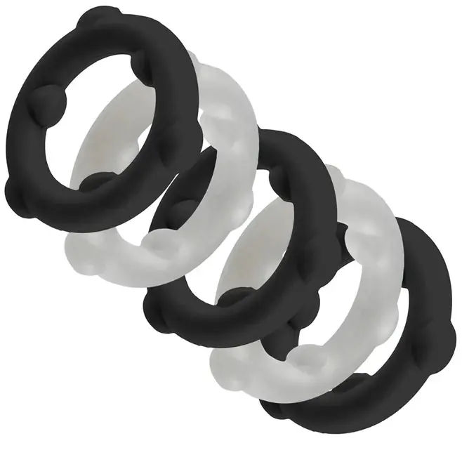 Oxballs Gearheads 5-Pack Spinner Rings – Liquid Silicone Cockring Set Deal
