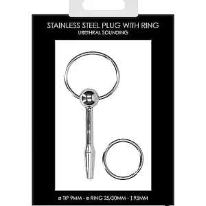 New Release Ouch! Stainless Steel Plug w/ Ring 9mm