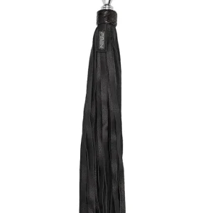 Ouch! Classic Designer Round Sparkling Handle with Calf Softy Leather Flogger New Release