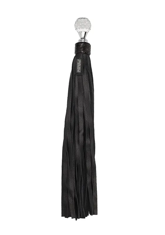 Ouch! Classic Designer Round Sparkling Handle with Calf Softy Leather Flogger New Release