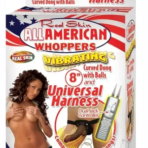 Afro American Whoppers 8″ Dong w/Universal Harness Deal