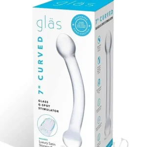 Glas 7″ Curved Glass G Spot Stimulator – Clear High Quality