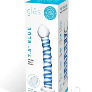 Glas Spiral Glass Dildo – Blue Certified