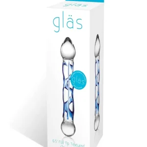 Glas 6.5″ Tip Textured Glass Dildo Special Discount