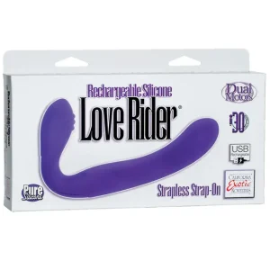 Grab Now Love Rider Rechargeable Strapless Strap On – Purple