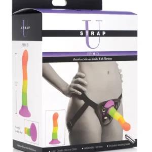Strap U Proud Rainbow Dildo W/harness Price Drop