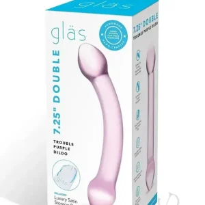 Buy Online Glas Double Trouble Glass Dildo – Purple