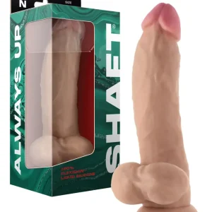 Shaft Model N Flexskin Liquid Silicone 9.5″ Side Curve Dong w/Balls – Pine Exclusive