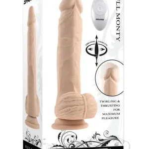 Full Monty Silicone Rechargeable Realistic Dildo with Remote 9 inch – Vanilla Today Only