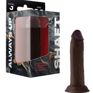 Budget Shaft Model J Flexskin Liquid Silicone 5.5″ Dong – Mahogany