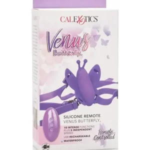 Free Returns Venus Butterfly Silicone Remote Venus USB Rechargeable Waterproof Purple