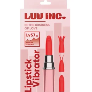 Instant Buy Luv Inc. Lipstick Vibrator w/3 Heads – Light Pink