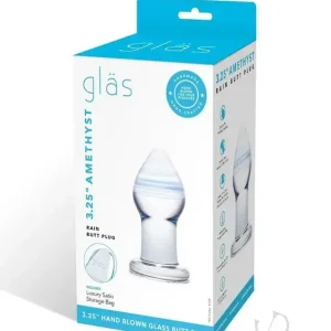 Express Delivery Glas Amethyst Rain Glass Butt Plug