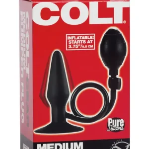 Viral Colt Medium Pumper Plug Silicone Inflatable Butt Plug Black