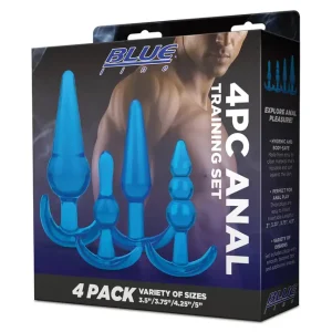 One Day Deal Blue Line C & B 4 pc Anal Training Set – Jelly Blue
