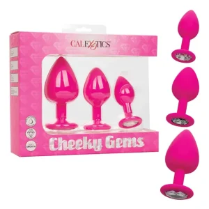 Cheeky Gems 3 pc Plug Set – Pink Premium