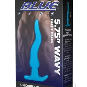 Blue Line Wavy Butt Plug Secure Checkout