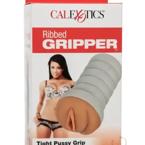 Ribbed Gripper Masturbator Tight Pussy – Brown Price Drop
