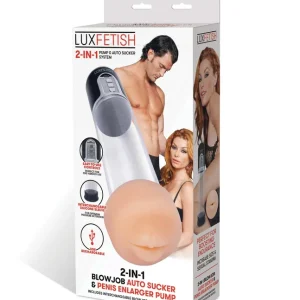Lux Fetish 2-in-1 Blowjob Sucker & Penis Enlarger Pump Limited Time