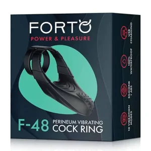 Free Delivery Forto F-48 Perineum Double C-Ring – Black