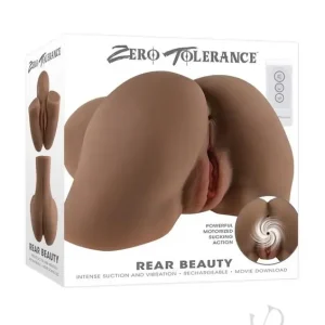 Zero Tolerance Rear Beauty Rechargeable Dual Vibrating Realistic Ass and Vagina – Chocolate New Release