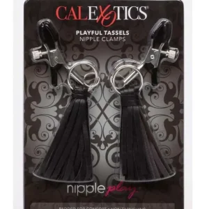 Markdown Nipple Play Playful Tassels Nipple Clamps – Black