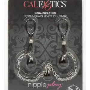 Nipply Play Non Piercing Nipple Chain Jewelry Onyx Handmade
