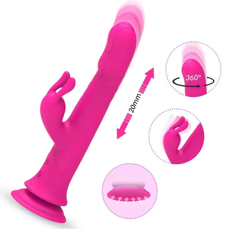 Reduced Price Cupid: Rotating Thrusting Suction-Cup Rabbit Vibrator