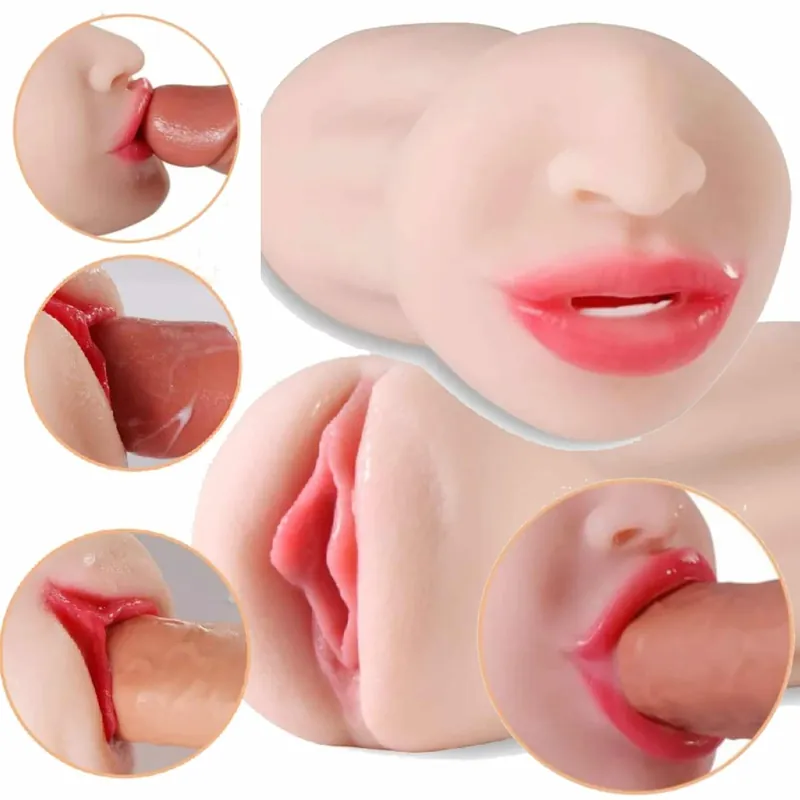 Bargain Realistic Double End Mastrubator ( Vagina & Mouth)