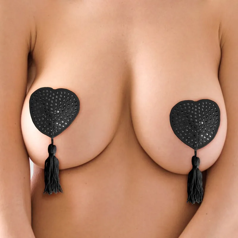 Nipple Tassels Heart - Black Cheap