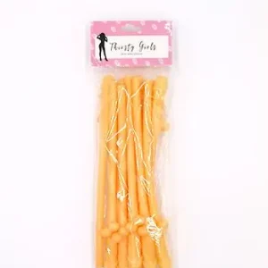 Order Now Thirsty Girls - Dicky Sipping Straws Flesh 10 Pack