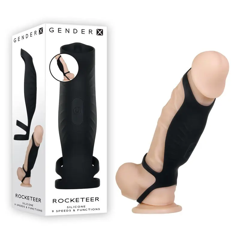 Wholesale Rocketeer Vibrating Sleeve - Black