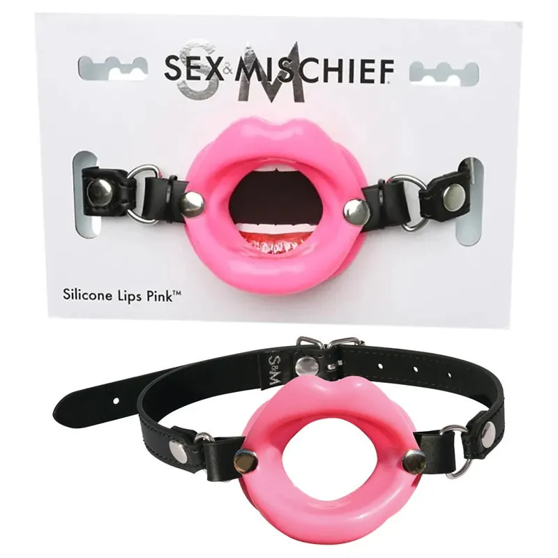 Buy Direct Silicone Lips Mouth Gag - Pink