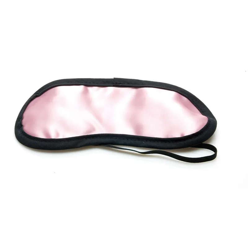 Sex Kitten Pink Satin with Black Trim Eye Mask Special Discount