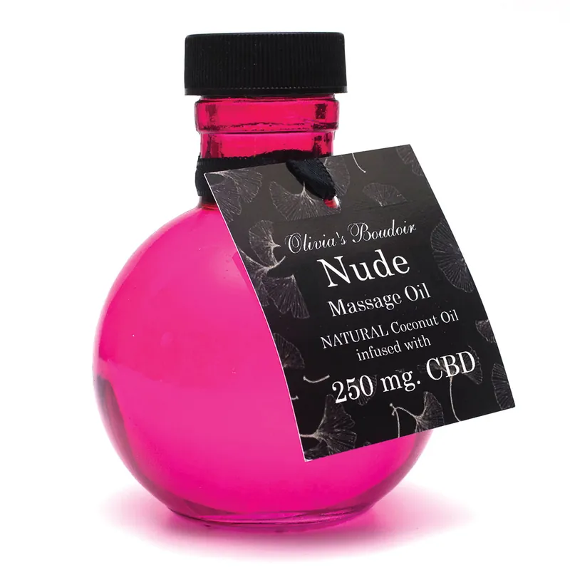 Olivia’s Boudoir CBD Massage Oil 4oz – Nude Money Back Guarantee
