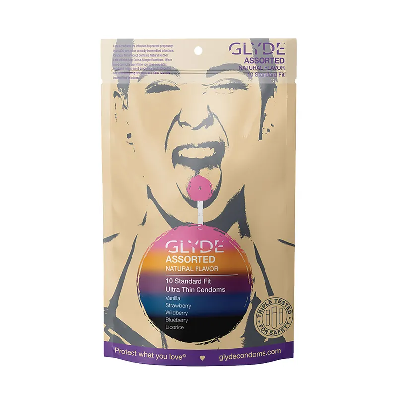 Glyde Ultra Condoms Organic Assorted Flavors 10pk One Day Deal