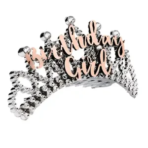 Special Discount Birthday Girl Tiara Rose Gold Diamante Elegant Accessory
