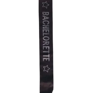 Buy Today Bachelorette Crystal Sash Black Satin With Stars Bling
